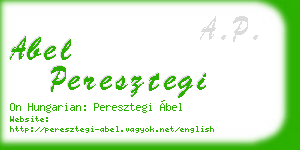 abel peresztegi business card